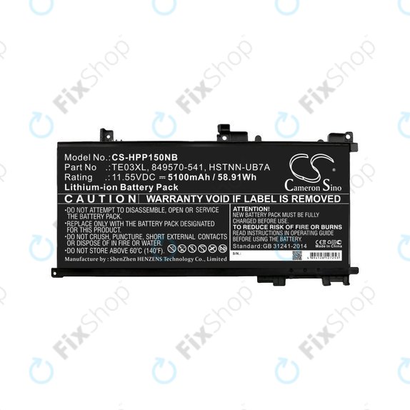 Baterie pentru HP Omen 15, Pavilion 15, WASD 15, 5100mAh, Li-Ion, 11.55V, TE03XL, HQ