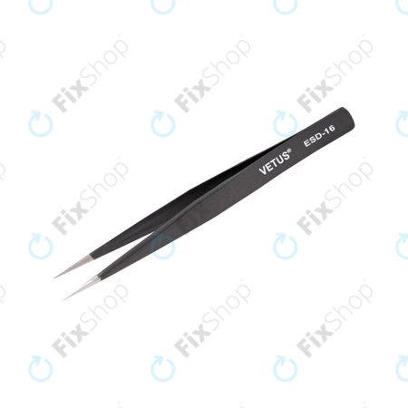 Vetus ESD-16 - Pensetă metalică antistatică cu vârf ascuțit (128mm)