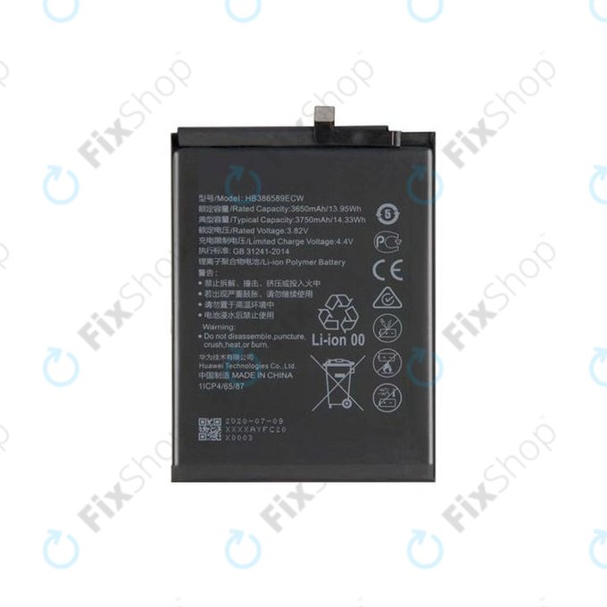Huawei Honor Play, Mate 20 Lite, Nova 3, Nova 5T, P10 Plus, View 10 - Baterie HB386589ECW 3750mAh
