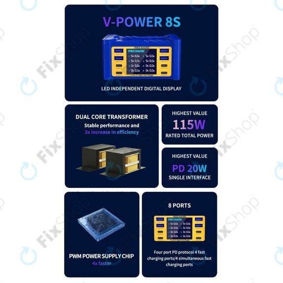 Mechanic V-Power 8S - Stație de Încărcare pentru Serviciu