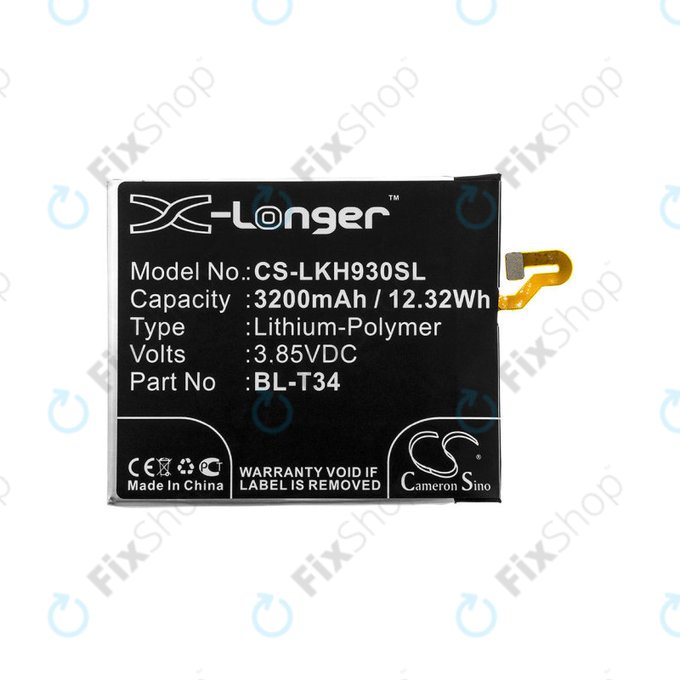 Baterie pentru LG H930, V30, V35, 3200mAh, Li-Pol, 3.85V, BL-T34, HQ