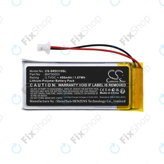 Baterie pentru Cardo Q1, Q3, 450mAh, Li-Pol, 3.7V, BAT00003, HQ