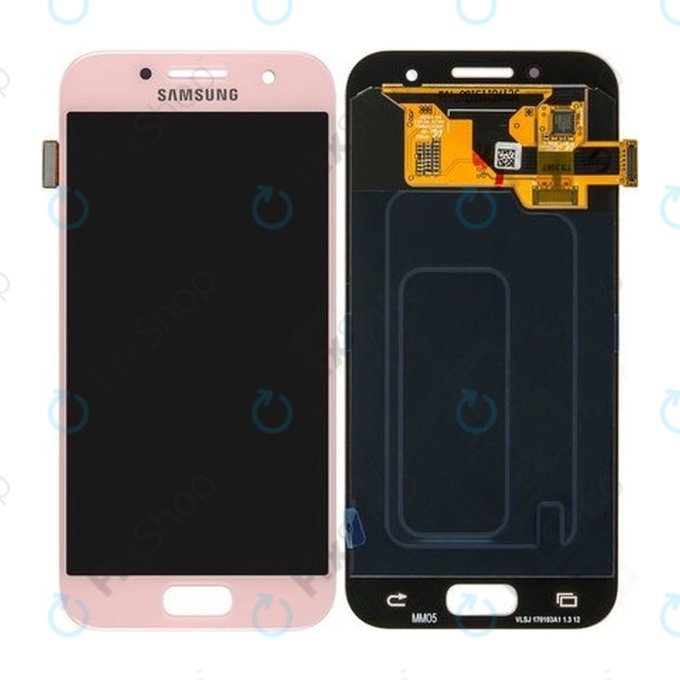 Samsung Galaxy A3 A320F (2017) - Ecran LCD + Sticlă Tactilă (Peach Cloud) - GH97-19732D, GH97-19753D Genuine Service Pack