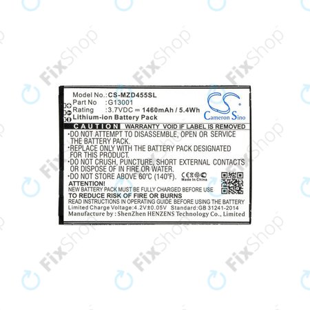 Baterie pentru Navon Mizu D455, 1460mAh, Li-Ion, 3.7V, G13001, HQ
