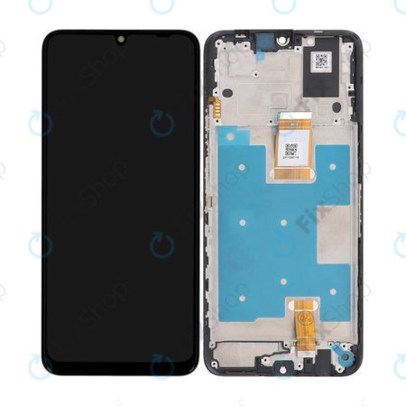 Honor X7a RKY-LX1 RKY-LX2 - Ecran LCD + Sticlă tactilă + Ramă (Midnight Black) - 0235AENA Genuine Service Pack