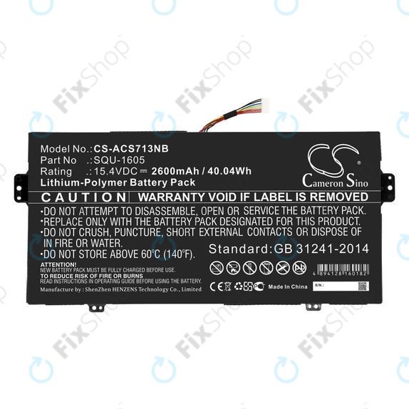 Baterie pentru Acer SF713-51, 2600mAh, Li-Pol, 15.4V, SQU-1605, HQ