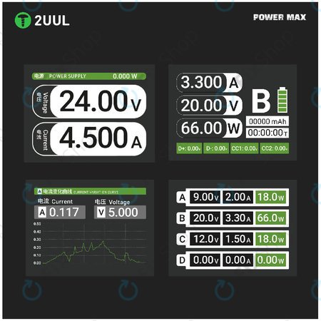 Stație de încărcare multi-port 200W, 2UUL PC01