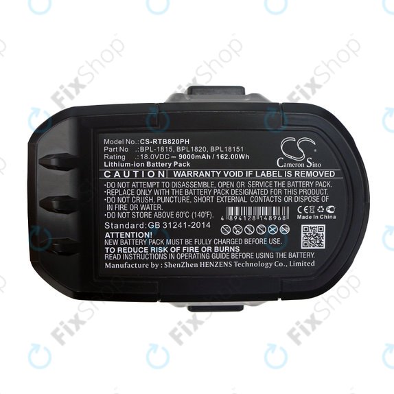 Baterie pentru Ryobi BID1821, CCC, CTR-180l, P200, P600, P730, 9000mAh, Li-Ion, 18V, BPL-1815, HQ