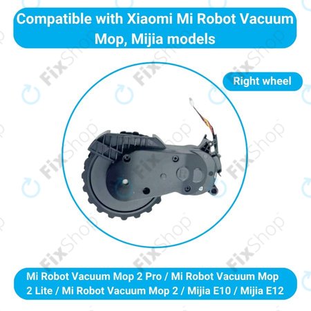 Xiaomi Mijia E10, E12, Mi Robot Vacuum Mop 2 Lite, 2 Pro - Roată cu Motor (Dreapta) (Negru)