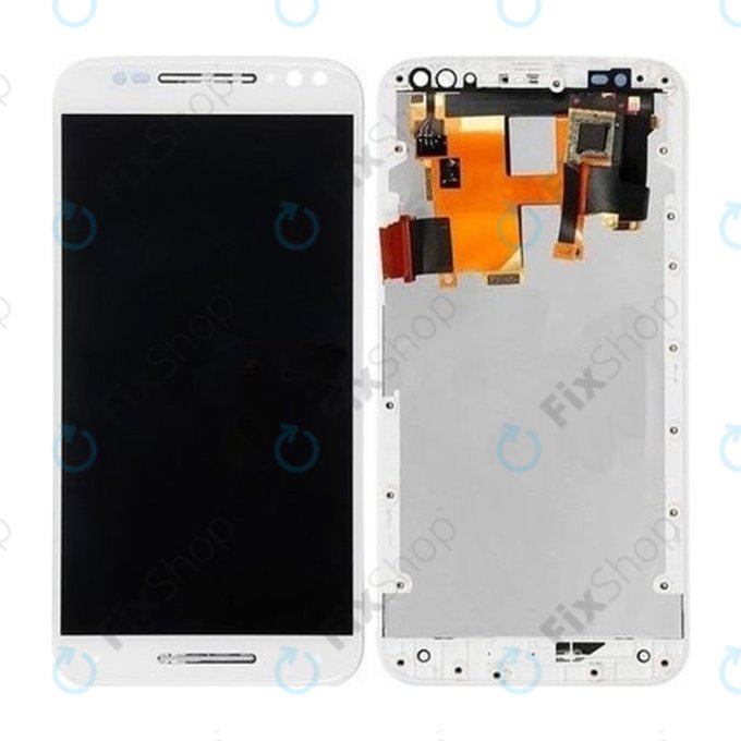 Motorola Moto X Style XT1572 - Ecran LCD + Sticlă Tactilă + Ramă (White) TFT
