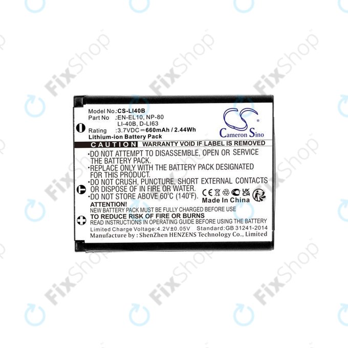 Baterie pentru Olympus MJU, AGFA Optima, Praktica Luxmedia, 660mAh, Li-Ion, 3.7V, LI-42B, HQ