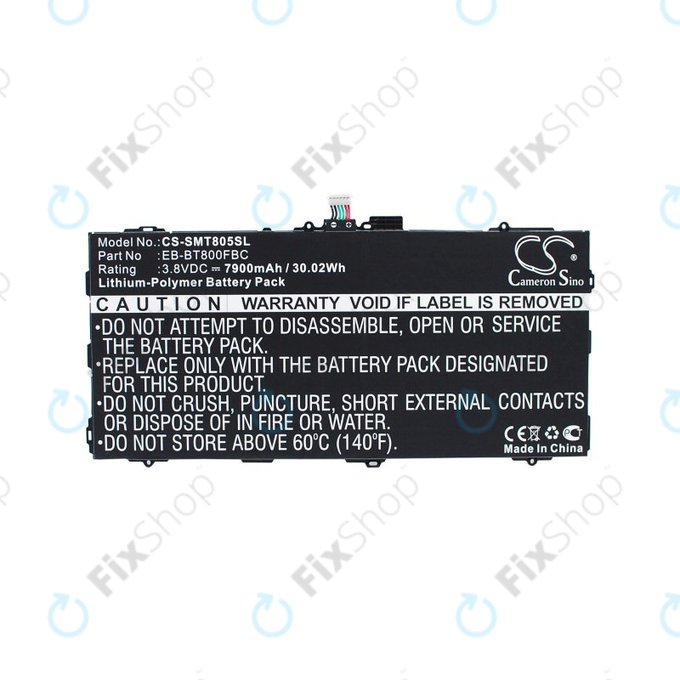 Baterie pentru Samsung Galaxy Tab S 10.5, 7900mAh, Li-Pol, 3.8V, EB-BT800FBC, HQ