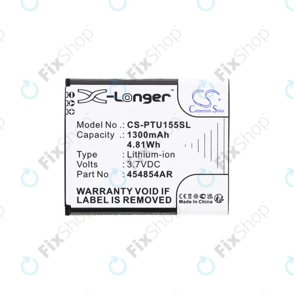 Baterie pentru Panasonic Kx-Tu150, Kx-Tu150exr, 1300mAh, Li-Ion, 3.7V, 454854AR, HQ