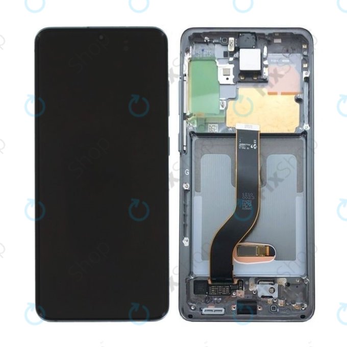 Samsung Galaxy S20 G980F - Ecran LCD + Sticlă Tactilă + Ramă (Cosmic Gray) - GH82-22131A, GH82-22123A, GH82-31433A Genuine Service Pack