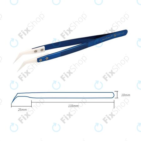 Mechanic CF-17 - Pensetă ceramică rezistentă la căldură cu vârf îndoit