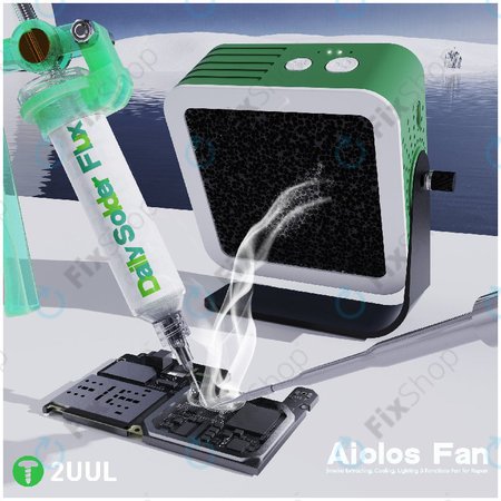 Extractor de fum și ventilator de răcire cu iluminare LED, 2UUL DA98