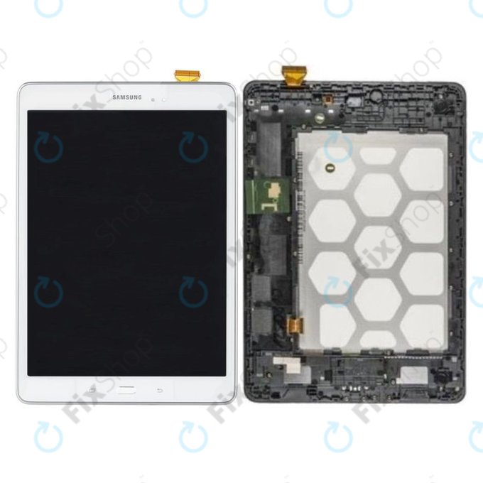 Samsung Galaxy Tab A 9.7 T555 - Ecran LCD + Sticlă Tactilă + Ramă (White) - GH97-17424C Genuine Service Pack
