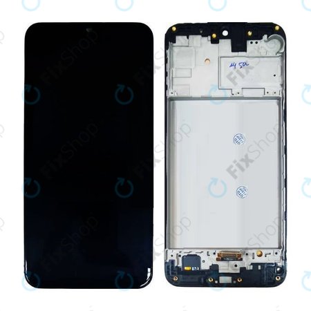 Samsung Galaxy M21 M215F - Ecran LCD + Sticlă Tactilă + Ramă (Black) OLED