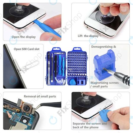 Kingsdun - Set de Șurubelnițe de Precizie pentru Servicii de Telefonie, Calculatoare și Electronice 115în1