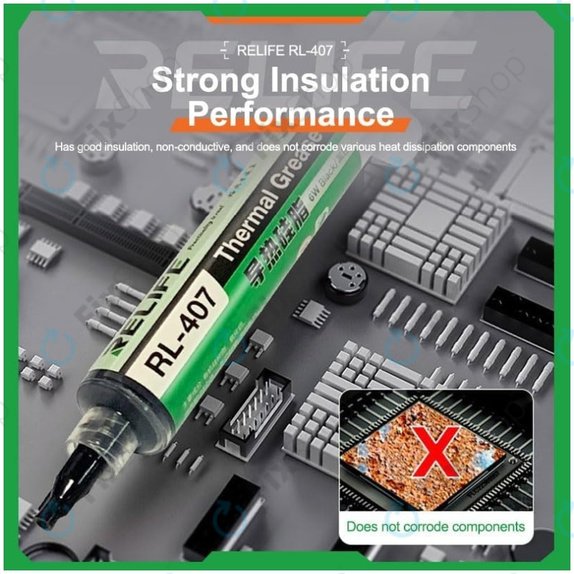 Pastă termoconductoare din silicon Relife RL-407, 6 W/mK, 20g, roz