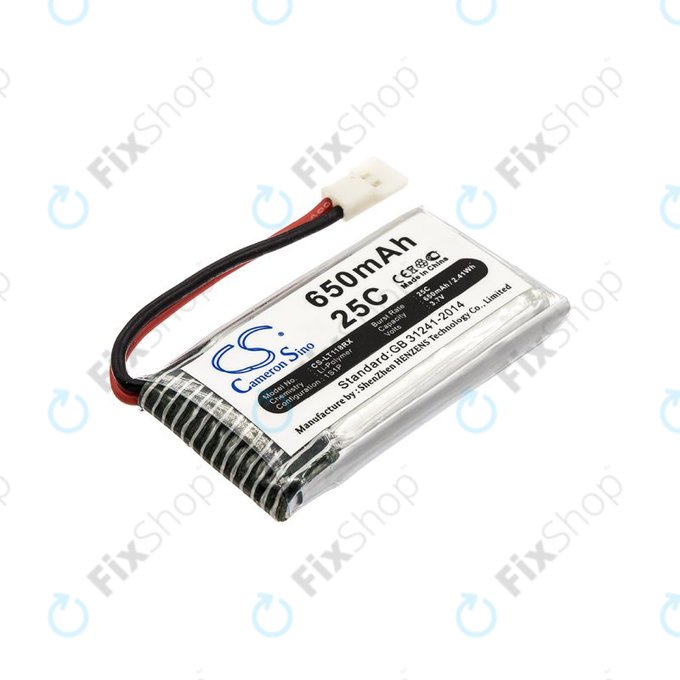 Baterie pentru Hubsan X4 H107, 650mAh, Li-Pol, 3.7V, H107C-A24, HQ
