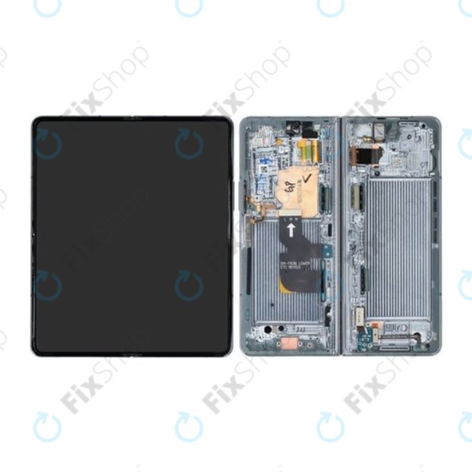 Samsung Galaxy Z Fold 4 F936B - Ecran LCD + Sticlă Tactilă + Ramă (Graygreen) - GH82-29461B, GH82-29462B Genuine Service Pack