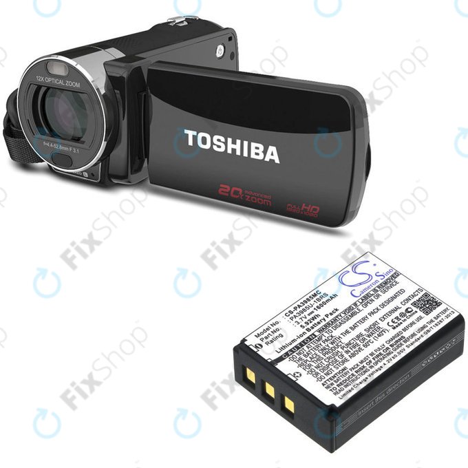 Baterie pentru Toshiba Camileo X200, X400, 1600mAh, Li-Ion, 3.7V, PA3985, HQ