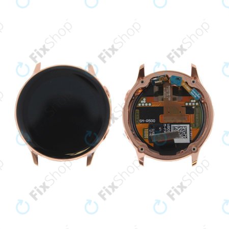 Samsung Galaxy Watch Active R500 - Ecran LCD + Sticlă Tactilă + Ramă (Gold) - GH82-18797D Genuine Service Pack