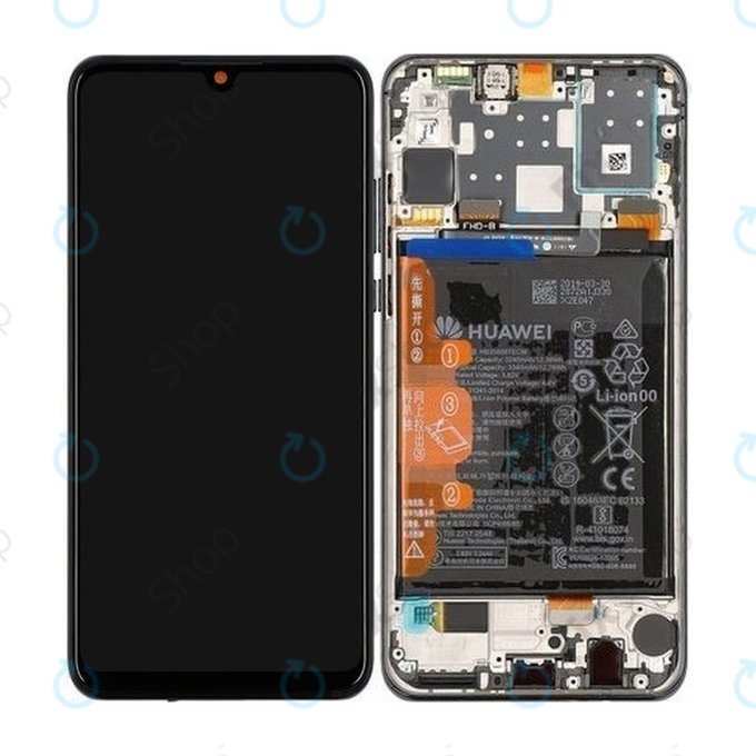 Huawei P30 Lite - Ecran LCD + Sticlă Tactilă + Ramă + Baterie (Midnight Black) - 02352RPW Genuine Service Pack