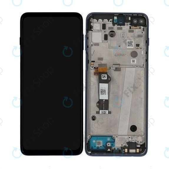 Motorola Moto G 5G Plus XT2075 - Ecran LCD + Sticlă Tactilă + Ramă (Surfing Blue) - 5D68C16996 Genuine Service Pack