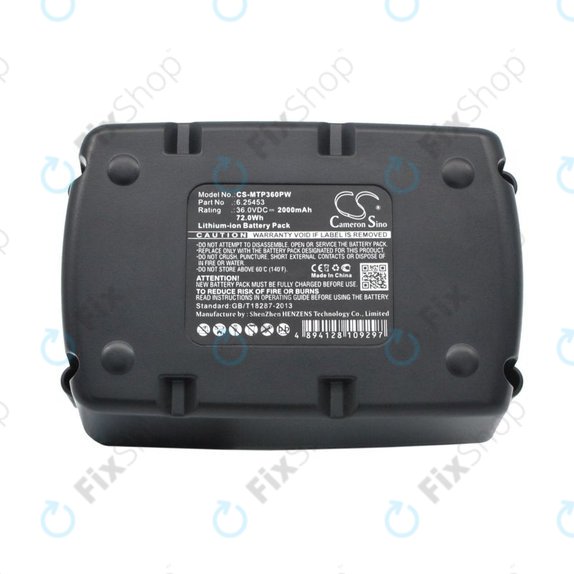 Baterie pentru Metabo Ahs36v, Bha 36 Ltx Compact, 2000mAh, Li-Ion, 36V, 6.25453, HQ