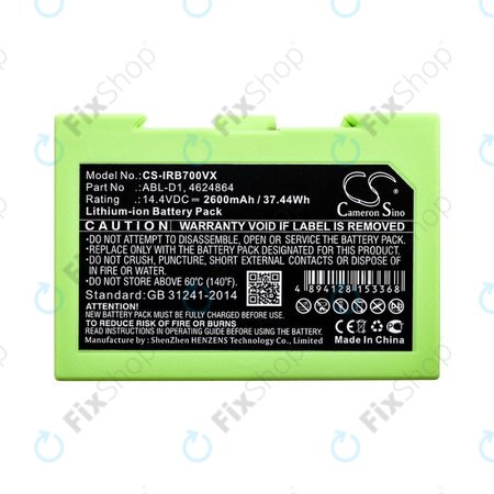iRobot Roomba e-series, i-series - Baterie ABL-D1, 4624864, ABL-D2 Li-Ion 14.4V 2600mAh HQ