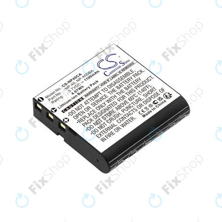 Baterie pentru Casio Exilim Ex-FC100, 1100mAh, Li-Ion, 3.7V, NP-40, HQ