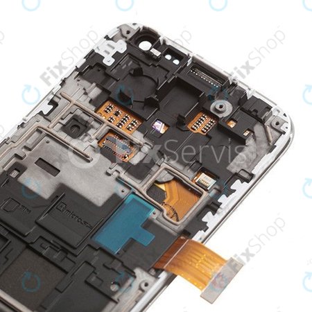 Samsung Galaxy S4 Mini i9195 - Ecran LCD + Sticlă Tactilă + Ramă (White Frost) - GH97-14766B Genuine Service Pack