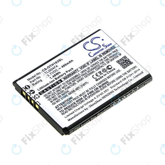 Baterie pentru Alcatel OneTouch 1013, 1035D, 1046D, 400mAh, Li-Ion, 3.7V, TLi004FA, HQ