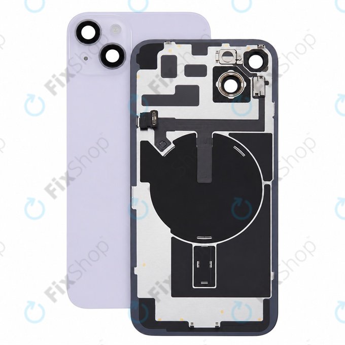 Sticlă carcasă spate pentru iPhone 14 Plus, Purple, Pulled A