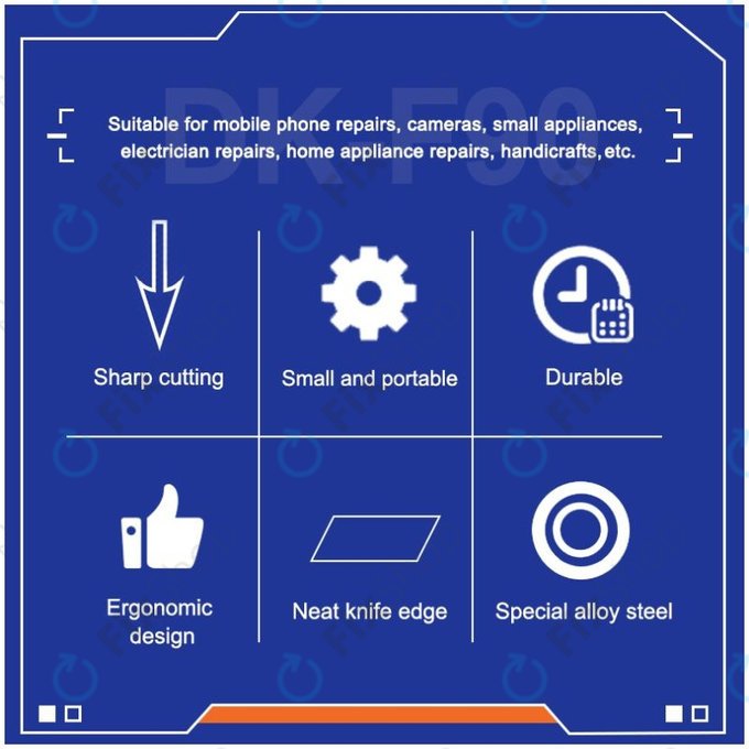 Relife DK-F90 - Țepușe Plate cu Unghi de 90°