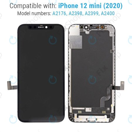 Apple iPhone 12 Mini - Ecran LCD + Sticlă Tactilă + Ramă Soft OLED FixPremium