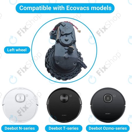 Ecovacs Deebot N-series, T-series, Ozmo-series - Roată cu Motor (Stânga)