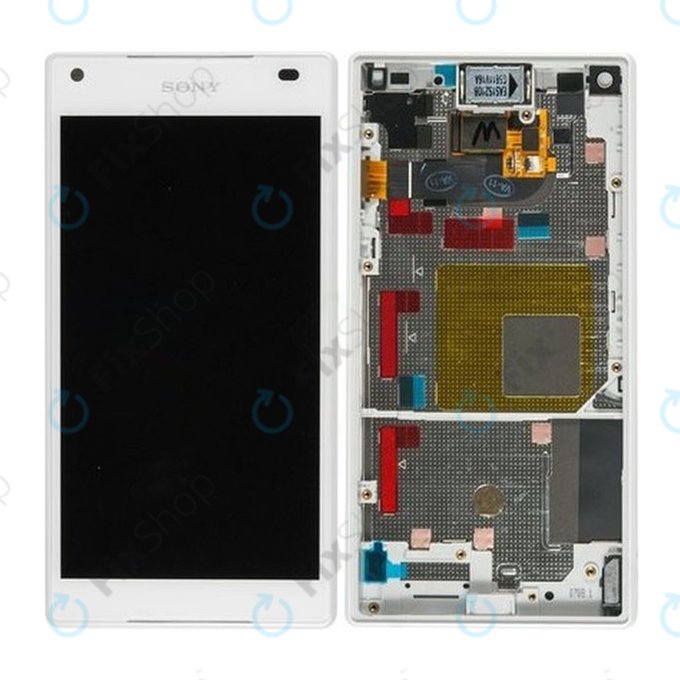 Sony Xperia Z5 Compact E5803 - Ecran LCD + Sticlă Tactilă + Ramă (White) - 1297-3732 Genuine Service Pack