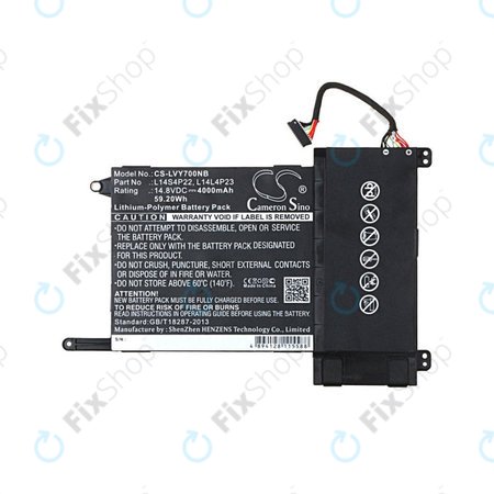 Baterie pentru Lenovo Eraser Y700, IdeaPad Y700, 4000mAh, Li-Pol, 14.8V, L14S4P22, HQ