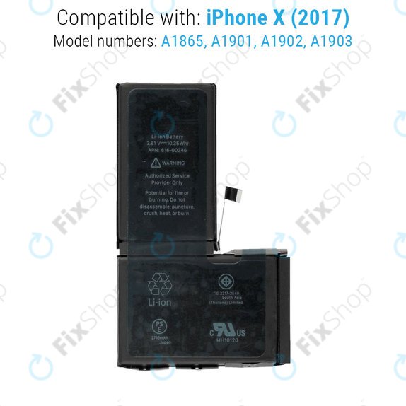 Baterie pentru iPhone X, 2716mAh