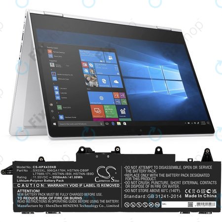 Baterie pentru HP ProBook x360 435 G7, 3550mAh, Li-Pol, 11.55V, SX03XL, HQ