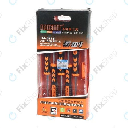 Jakemy JM-8121 - Set de Șurubelnițe pentru service de telefoane Apple și Samsung 5în1