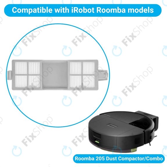 Filtru de praf, 2 buc. pentru iRobot Roomba 205 Dust Compactor, Dust Compactor Combo
