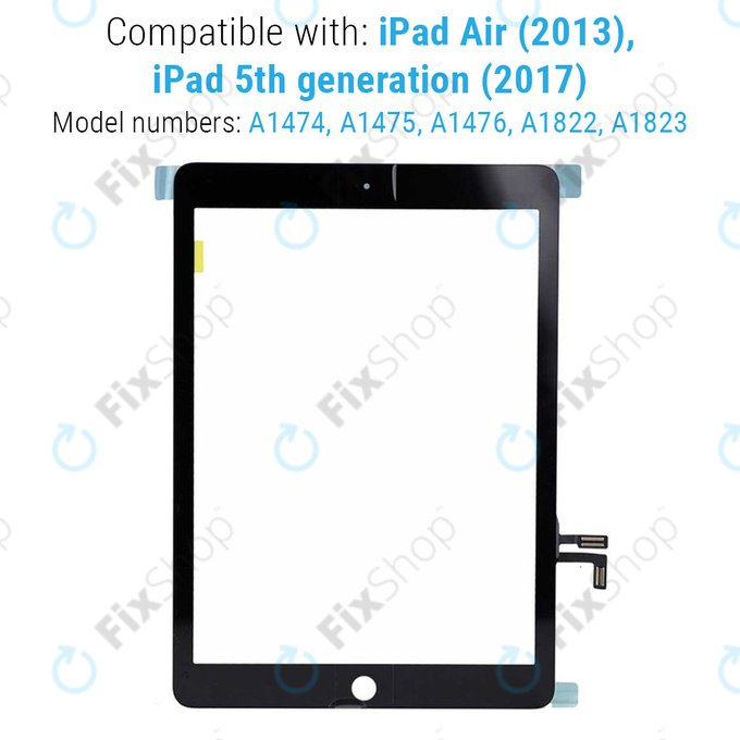 Apple iPad Air, iPad (5th Gen 2017) - Sticlă Tactilă (Black)