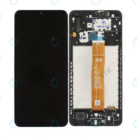 Samsung Galaxy A02 A022F - Ecran LCD + Sticlă Tactilă + Ramă (Black) - GH82-25249A, GH82-25250A Genuine Service Pack
