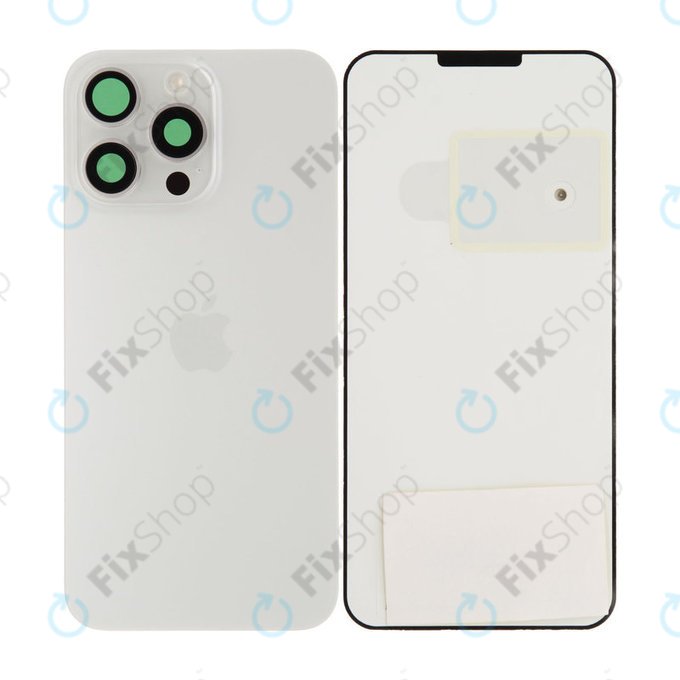 Sticlă Carcasă Spate pentru iPhone 15 Pro Max | White Titanium | 661-36908 | Genuine Apple