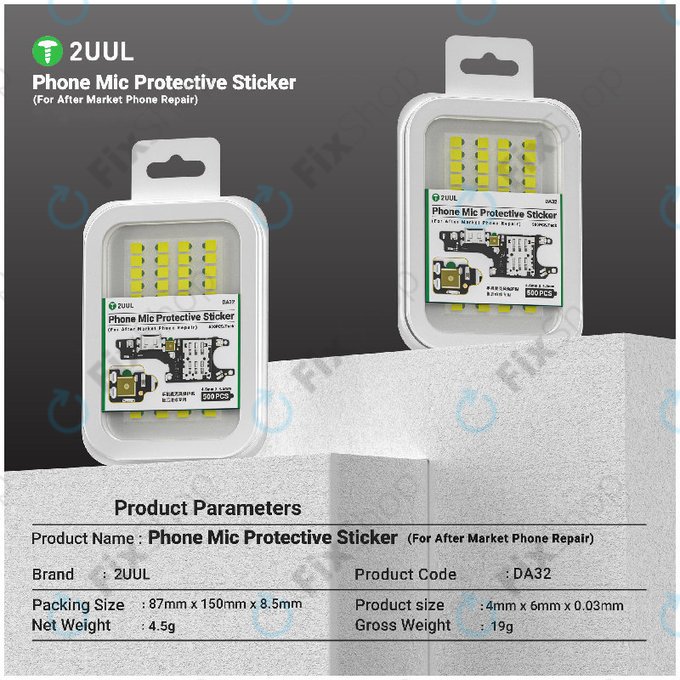 Stickere de protecție pentru microfon telefon, 2UUL DA32, 500 buc/pachet