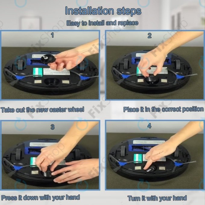 Eufy Robovac-series - Roată fata (Negru)